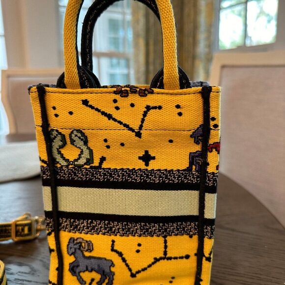 Christian Dior Zodiac Pixel Embroidery Mini Vertical Book Tote - Picture 7 of 9